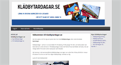 Desktop Screenshot of kladbytardagar.se